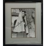 Jennifer Jones signed framed and mounted photograph 23cms x 19cms