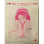 The Truth About Youth sheet music signed by Annette Funicello Disney Mouseketeer
