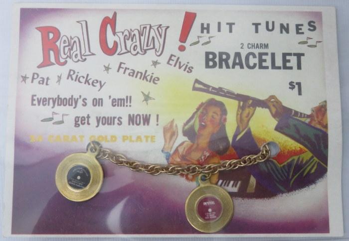 Real Crazy Hit Tunes 21 Charms & Bracelets all with original packing (21) 1960?s