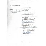 Contract page from 8th December 1958 signed by Doris Day, Stanley Kubrick and others