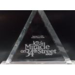 Ktu?s Miracle On 34th Street Dec 19th 2000 Madison Square Garden Glass Plaque
