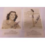 Five Ann Rutherford Signed press photographs with press information sheets on reverse (5)