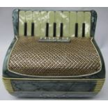 Piano Accordion hinged cigarette box 1950?s