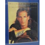 Michael Bolton - Time, Love & Tenderness, sheet music, signed framed and mounted. 30cms x 22cms