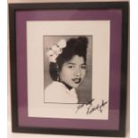 Kathryn Jackson signed black and white photograph framed and mounted