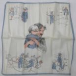 Original silk handkerchief for ?The Kid? film featuring Jackie Coogan and Charlie Chaplin 1920?s