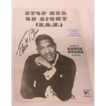 Edwin Starr Stop Her On Sight signed sheet music, Jimmy Ruffin two signed music sheets I?ve Passed