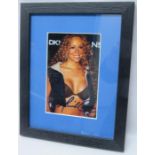 Mariah Carey signed colour photograph framed and mounted 14.5cms x 9.5cms