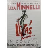 Liza Minnelli Liza?s Back Concert poster Munchen Olympiahalle 21st April 2002 84cms x 59cms