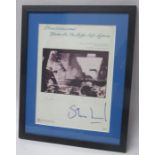 Steve Winwood - original signed sheet music - Back In The High Life Again, framed and mounted. 30.