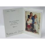 1986 Charles & Diana Christmas Card signed ?from Charles and Diana?