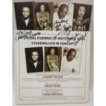Eleven Promotional Boards signed by Lamont Dozier, Freda Payne, Peabo Bryson and David Gest with one
