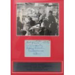 Dooley Wilson page from autograph book inscribed ?To Bev Best of Luck As Time Goes by Dooley