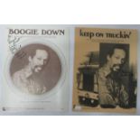 Eddie Kendricks two signed music sheets Boogie Down & Keep On Truckin? (2)