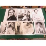 Eight signed photographs including Ruby Keeler, Phylis Isley, Butterfly McQueen, Valli, Wendy Miller