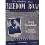 Freedom Road Sheet music signed by Langston Hughes