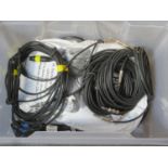 Parcel of cables inc. Whirlwind Acoustic +1 & +2, Whirlwind 12/2 speaker, plus 2 Whirlwind IMP-2