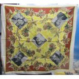 Silk Scarf featuring Ronald Regan, Gary Cooper, Errol Flynn & Humphry Bogart 1950?s