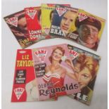 Eight Fan Star Library including Marlon Brando, Tommy Steele, Richard Todd, Frank Sinatra, Debbie