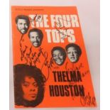 The Four Tops & Thelma Houston 1972 Tour Programme Signed by Four Tops