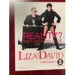 Framed Photograph Advertising Cancelled Liza & David VH1 show 26.5cms x 20.5cms