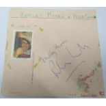 Dudley Moore and Peter Cook signed page from Autograph book