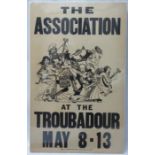 Association Poster at Troubadour May 58cms x 36.5cms and handbill with Union Gap 21.5cms x 14cms