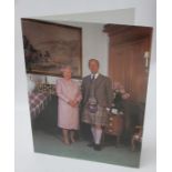1995 Christmas Card from The Queen & Prince Philip signed Elizabeth R & Philip