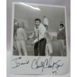 Four signatures all signed to David 2 x Dionne Warwick, 1 x Jimmy Ruffin and Chubby Checker (4)