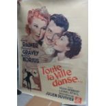 Toute La Ville Danse (The Great Waltz) Movie Poster 1938, MGM France, linen backed. 160.5cms x