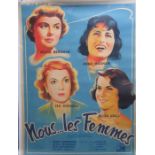Nous Les Femmes (We Are Women) with Ingrid Bergman 1953 French film poster, linen backed. 156.5cms x