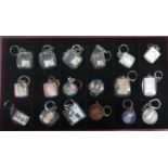 Collection of Eighteen Keyring and nine badges various people and artists including Nancy Sinatra,