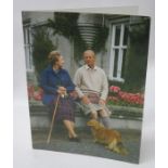 1990 Christmas Card from The Queen & Prince Philip signed Elizabeth R & Philip