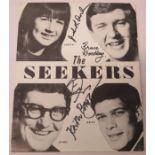 The Seekers Press Kit signed on front by the group