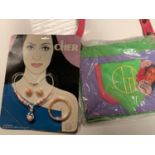 Cher Fashion Jewellery in original packing by Margo Corps 1976 with Cher Tote Bags by Samet &