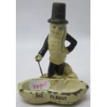 Cast and painted Mr Peanut tray. 10cms