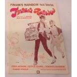 Fred Astaire Finians Rainbow music book and Three Petula Clark signed music sheets for Finians