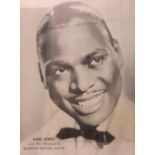 Earl Hines & His Orchestra and Count Basie record company original promotional posters (2) 67cms x