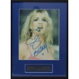 Britney Signed colour photograph framed and mounted 25cms x 19.5cms