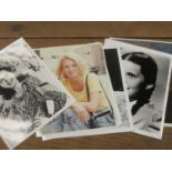 Seven signed photographs including Jane Russell Margaret O?Brein, Ann Miller, Ester Williams,