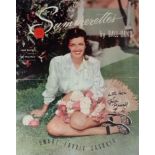 Summerettes by Ball-Band advertising board signed by Jane Russell