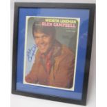 Glen Campbell - signed Wichita Lineman sheet music, framed and glazed. 27.5cms x 21cms