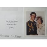 1981 Charles & Diana Christmas Card signed ?from Charles and Diana?