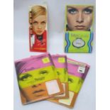 Twiggy Eye Paint by Yardley, Twiggy Ball Point Pen by Scripto 1967 (with original 69c price tag) and