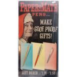 Paper Mate Pens Promotional board featuring Joe E Brown 56.5cms x 29.5cms