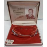 Collection of Pat Boone memorabilia including ID Bracelet, Record 45 Case Teen Tote by Aristocrat