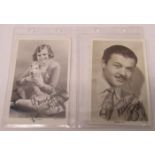 Nora Pilbeam, Turhan Bey, Sybil Jason, Jennifer Jones & Marsha Hunt signed. Postcards and photograph