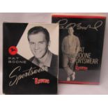 Two Pat Boone Sportswear Sweaters by Revere complete with original packing 1950?s, plus sealed empty