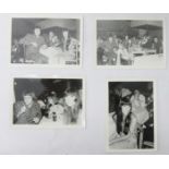 Four original black and white photographs of Sonny & Cher sat in club 1960?s one with Bob Dylan (4)