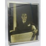 Black & White Photograph of Vincente Minnelli signed by Vincente (glass broken) 33cms x 25.5cms